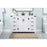 Elegant Grant 48" Single Bathroom Vanity, White/Backsplash