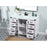 Elegant Grant 48" Single Bathroom Vanity, White/Backsplash