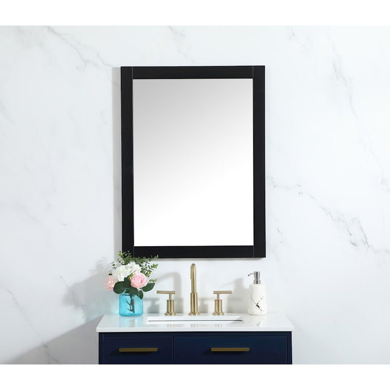 Elegant Decor Aqua Vanity Mirror 24X32", Black