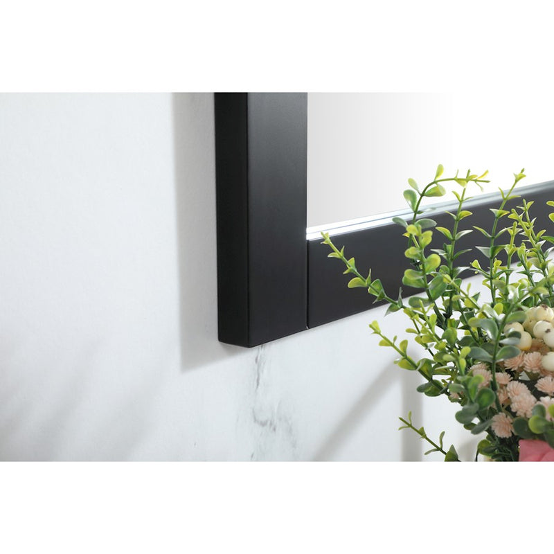 Elegant Decor Aqua Vanity Mirror 24X32", Black