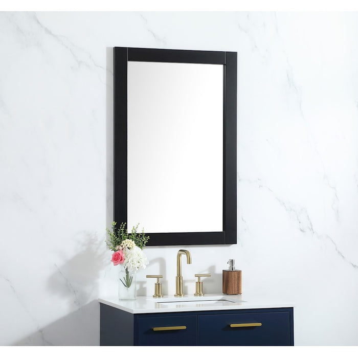 Elegant Decor Aqua Vanity Mirror 24X36", Black