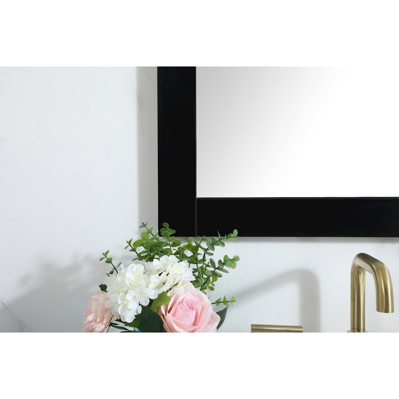 Elegant Decor Aqua Vanity Mirror 24X36", Black