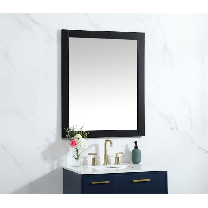 Elegant Decor Aqua Vanity Mirror 30X36", Black
