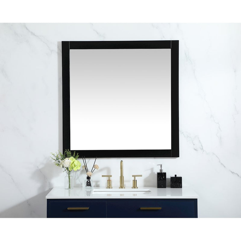 Elegant Decor Aqua Vanity Mirror 36X36", Black