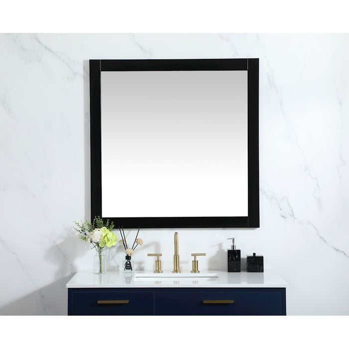 Elegant Decor Aqua Vanity Mirror 36X36", Black