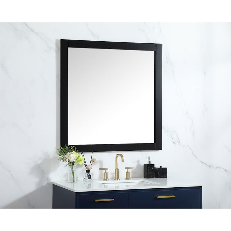 Elegant Decor Aqua Vanity Mirror 36X36", Black