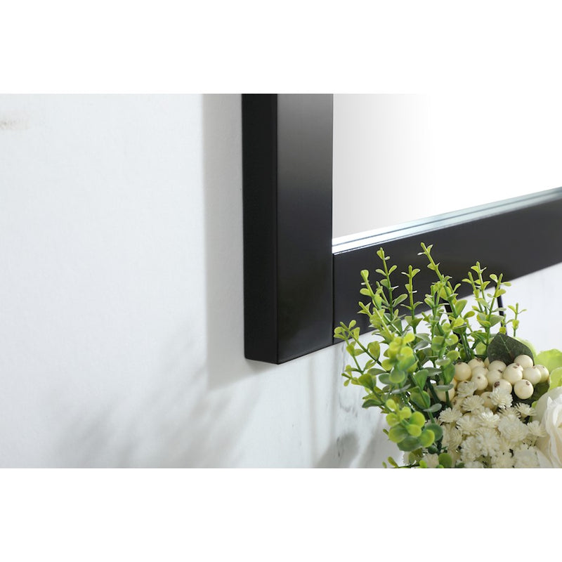 Elegant Decor Aqua Vanity Mirror 36X36", Black