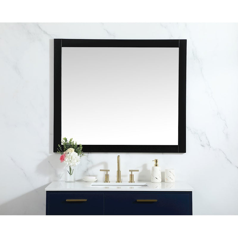 Elegant Decor Aqua Vanity Mirror 42X36", Black
