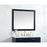 Elegant Decor Aqua Vanity Mirror 42X36", Black