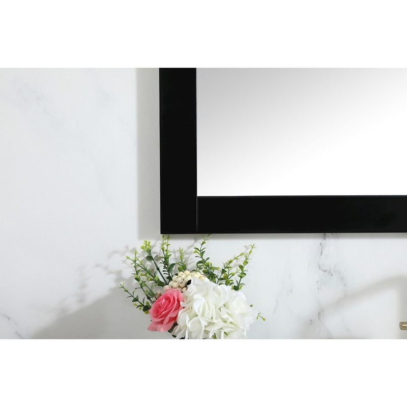 Elegant Decor Aqua Vanity Mirror 42X36", Black