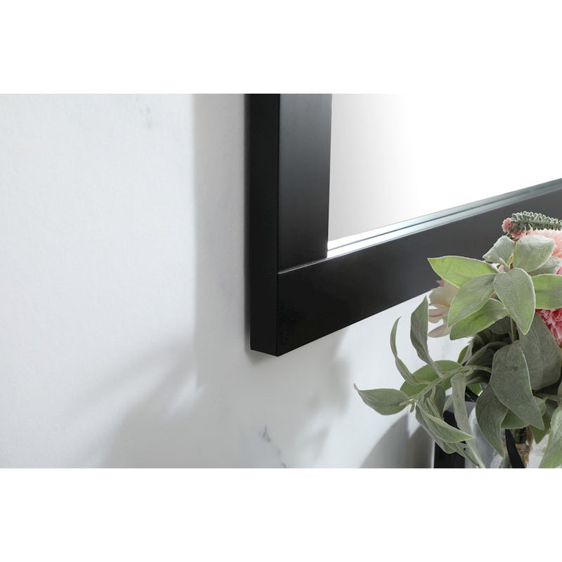 Elegant Decor Aqua Vanity Mirror 42X36", Black