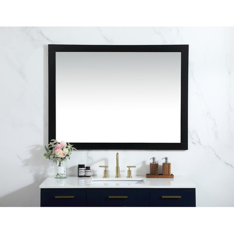 Elegant Decor Aqua Vanity Mirror 48X36", Black