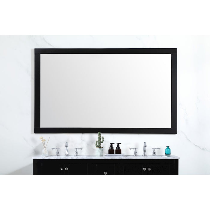 Elegant Decor Aqua Vanity Mirror 60X36", Black