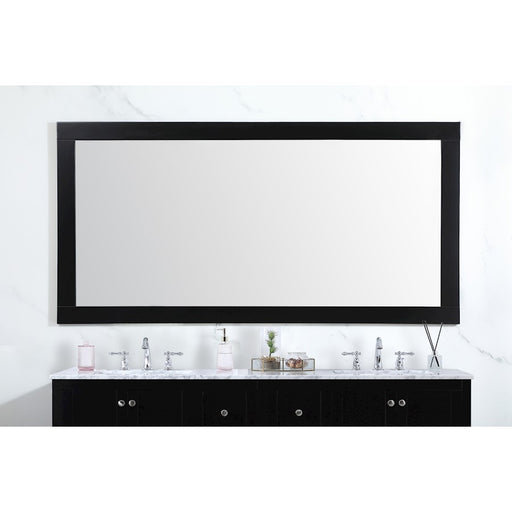 Elegant Decor Aqua Vanity Mirror 72X36", Black