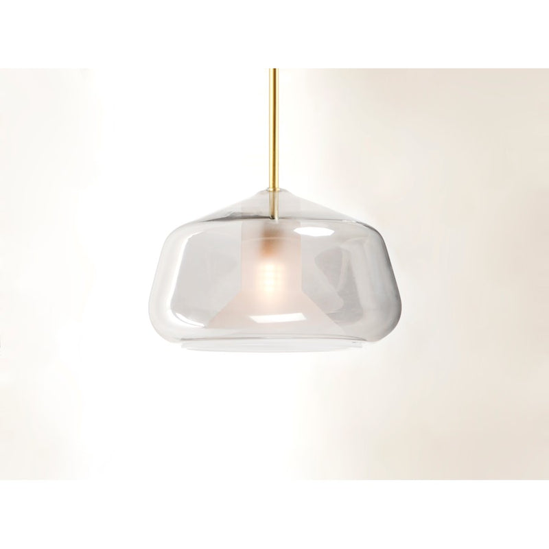 ET2 Lighting Deuce 1-Light 7" LED Pendant, Satin Brass