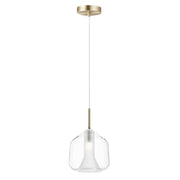 ET2 Lighting Deuce 1-Light 6" LED Pendant, Satin Brass