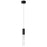 ET2 Lighting Reeds Pendant, Black/Clear Ribbed