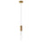 ET2 Lighting Reeds LED Pendant, Gold/Clear Ribbed