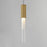 ET2 Lighting Reeds LED Pendant, Gold/Clear Ribbed