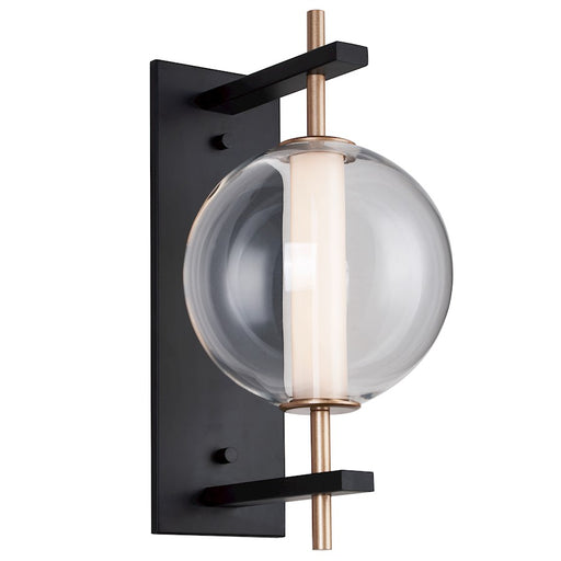ET2 Lighting Axle 1 Light LED Wall Sconce, Gold/Clear