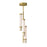 ET2 Lighting Travertine 3Lt LED Pendant, Travertine/Gold/White - E11053-01TVGLD