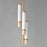 ET2 Lighting Travertine 3Lt LED Pendant, Travertine/Gold/White