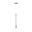 ET2 Lighting Cortex 1Lt LED Pendant, Chrome/Clear Ribbed