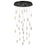 ET2 Lighting Pebble 30Lt LED Pendant, Black/Gold/Clear Crystal - E11070-122BKPG
