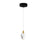 ET2 Lighting Pebble 1Lt LED Pendant, Black/Gold/Clear Crystal - E11071-122BKPG