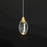 ET2 Lighting Pebble 1Lt LED Pendant, Black/Gold/Clear Crystal