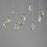 ET2 Lighting Pebble 10Lt LED Pendant, Black/Gold/Clear Crystal