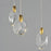 ET2 Lighting Pebble 10Lt LED Pendant, Black/Gold/Clear Crystal