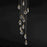ET2 Lighting Pebble 12Lt LED Pendant, Black/Gold/Clear Crystal