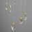ET2 Lighting Pebble 18Lt LED Pendant, Black/Gold/Clear Crystal
