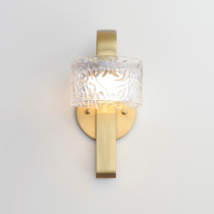 ET2 Lighting Elysian 1 Light LED Wall Sconce, Brass/Ripple