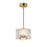 ET2 Lighting Elysian 1 Light LED Pendant, Brass/Ripple - E11081-124NAB