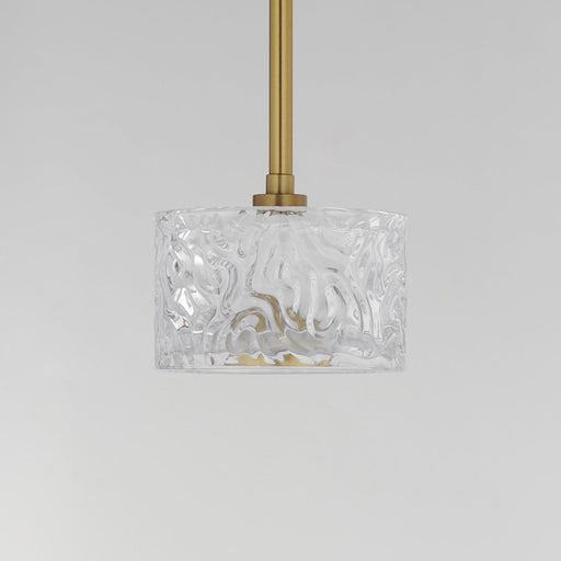 ET2 Lighting Elysian 1 Light LED Pendant, Brass/Ripple