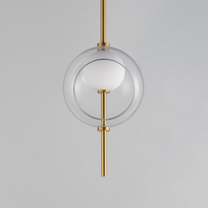 ET2 Lighting Martini 1 Light 8" LED Pendant, Brass/Clear/White