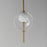 ET2 Lighting Martini 1 Light 8" LED Pendant, Brass/Clear/White