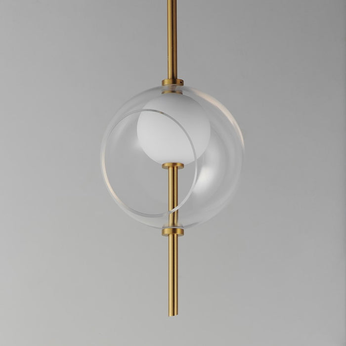 ET2 Lighting Martini 1 Light 8" LED Pendant, Brass/Clear/White