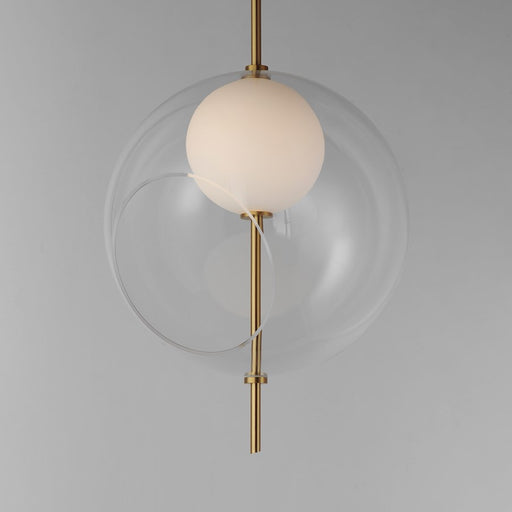 ET2 Lighting Martini 1 Light 16" LED Pendant, Brass/Clear/White