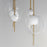 ET2 Lighting Martini 4 Light LED Pendant, Brass/Clear/White