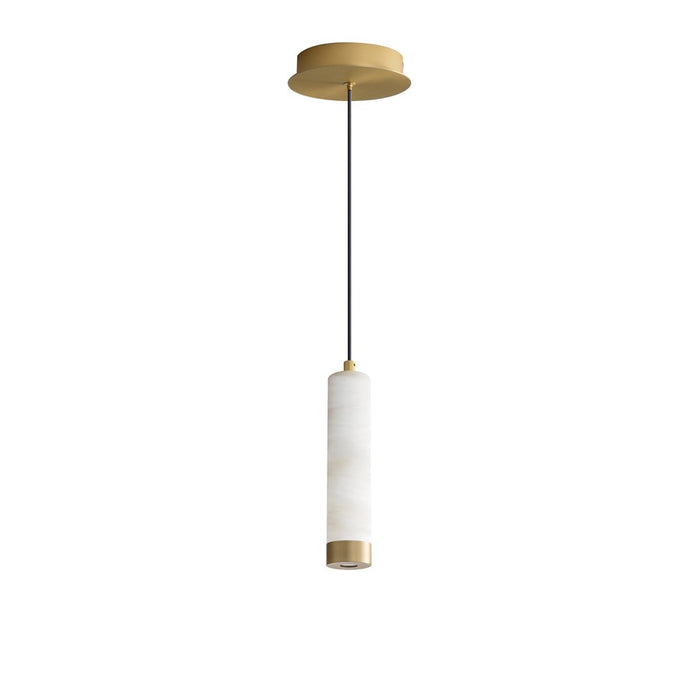 ET2 Lighting Aragon 1 Light 9" LED Pendant, White Alabaster/Gold - E11202-WAGLD