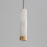 ET2 Lighting Aragon 1 Light 9" LED Pendant, White Alabaster/Gold
