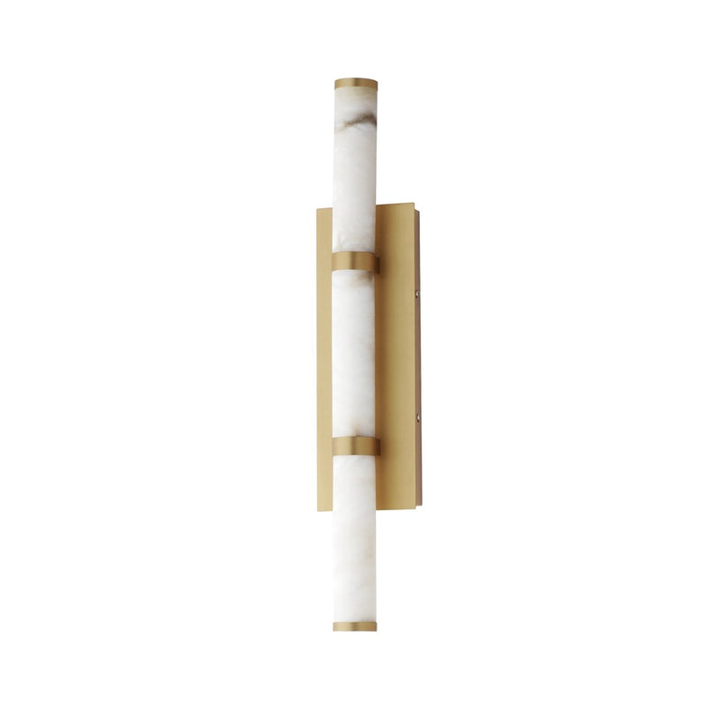 ET2 Lighting Aragon 3 Light 26" Bath Vanity, White Alabaster/Gold - E11203-WAGLD