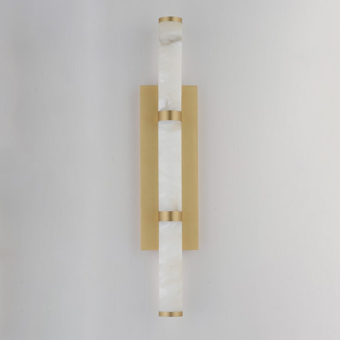 ET2 Lighting Aragon 3 Light 26" Bath Vanity, White Alabaster/Gold