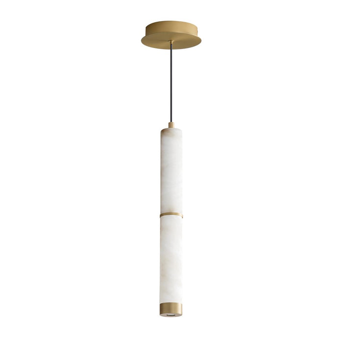 ET2 Lighting Aragon 2-Light 17" LED Pendant, White Alabaster/Gold - E11204-WAGLD