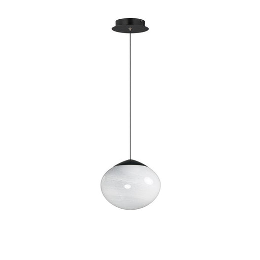 ET2 Lighting Nimbus 1 Light LED Pendant, Black/White Cirrus - E11521-113BK