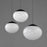 ET2 Lighting Nimbus 3-Light LED Pendant, Black/White Cirrus