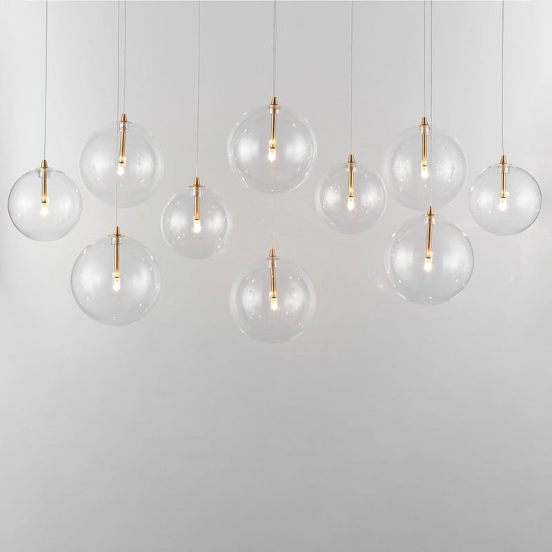 ET2 Lighting Nimbus 3-Light LED Pendant, Black/White Cirrus